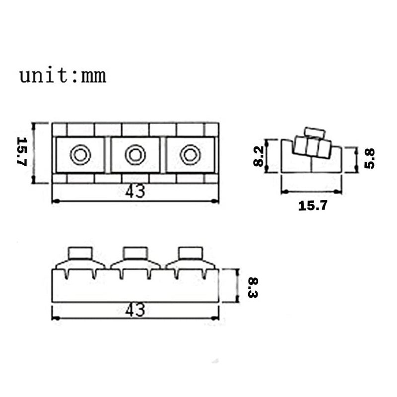 JD.Moon R3 Electric Guitar String Locking Nut for Floyd Rose Tremolo Bridge 43mm (Chrome with Black nut) - Image 3